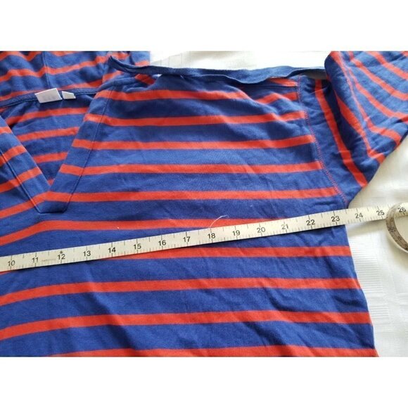 GAP Red Blue Long Sleeve V-Neck Cotton Hoodie Womens Sz (S) - Picture 8 of 14